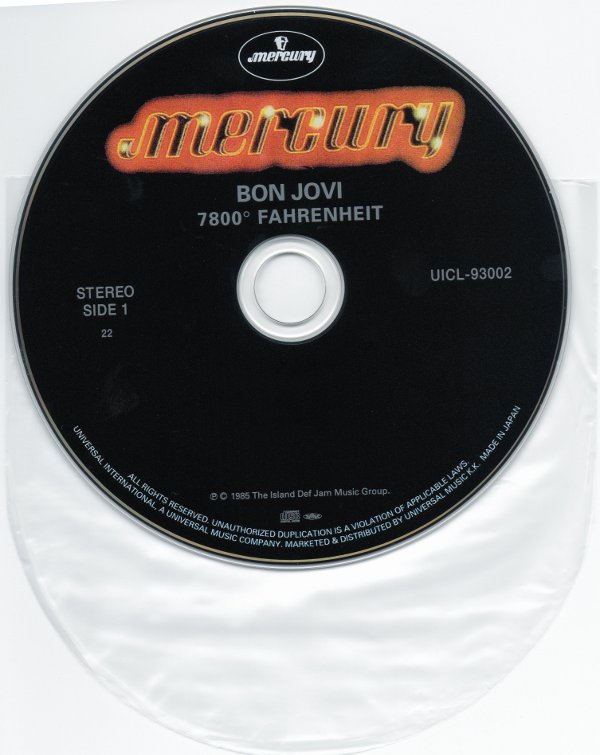 cd, Bon Jovi - 7800 Fahrenheit